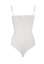 Strappy Soft Leotard Bodysuit White